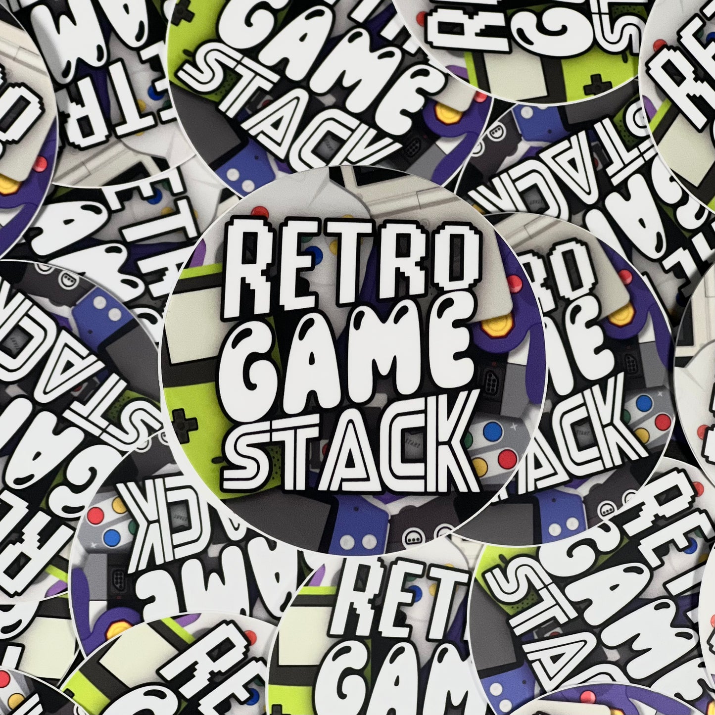 Retro Game Stack Sticker