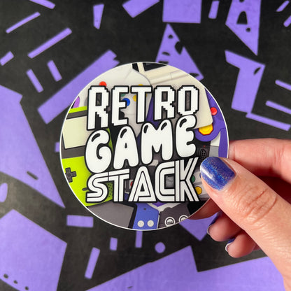 Retro Game Stack Sticker